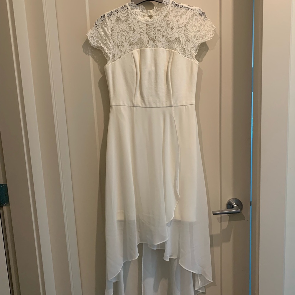 Ever New White Asymmetrical High-Low Sundress, size 4